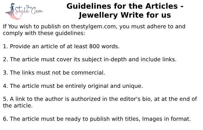 Guidelines for the Articles - Jewellery Write for us